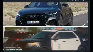 Audi RS Q8 RACING WITH A POLICE CAR #shorta