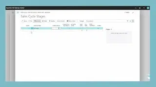 Set Up Opportunity Sales Cycles and Cycle Stages in Dynamics 365 Business Central