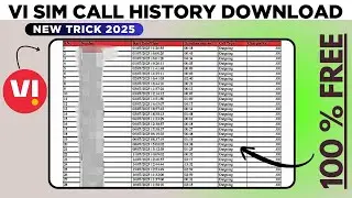 vi sim call history download |  vi sim call history kaise nikale | vi sim call history details of