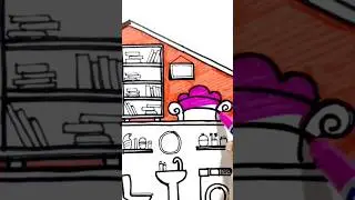 cute House drawing & coloring for kids and toddlers