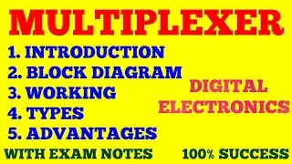 INTRODUCTION TO MULTIPLEXER | BLOCK DIAGRAM, WORKING, TYPES & ADVANTAGES OF MULTIPLEXER | EXAM NOTES