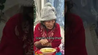Grandma Eating Dhido With Fish #riderkarmad