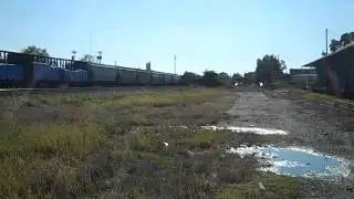 Three Trains In Salisbury NC With Leased UP GE Dash 8-40C's