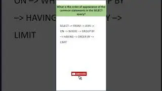 Order of Select Query in SQL Server #sql #shorts