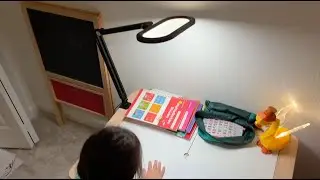 LITONES LED Desk Lamp for Kids Activities &ndash; Eye-Care Double-Sided Light with Dimmable Knob