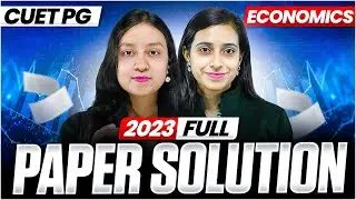 CUET PG Economics 2026 | Full Paper Solution 2023
