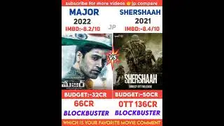 Major vs Shershaah movie comparison | shershaah vs major box office collection #shorts #viral