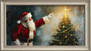 Santa and the Golden Star | Festive Christmas Frame TV Art 4K Screensaver