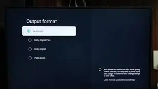 Sound Settings | Google TV Android TV OS 14