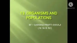 Std - XII. Organisms and populations - Abiotic factors and about internal environment.