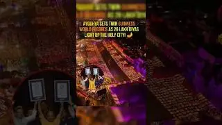 World Record in Ayodhya❤️ 2.6 Million Diyas Shine for Lord Ram 🪔#trending #diwali #rammandir #shorts
