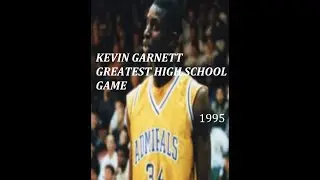 KEVIN GARNETT GREATEST H.S GAME 39 PTS (25 IN THE 2ND HALG) 1995. FARRAGUT 84 WESTINGHOUSE 81