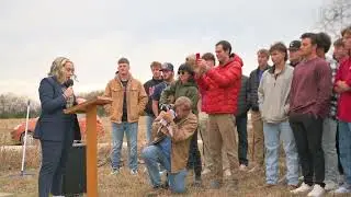 Walter Johnson sign dedication in Humboldt, Kansas