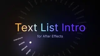 After Effects Template: Interactive Text Animations