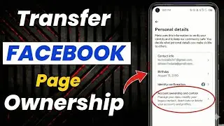 How to Transfer Facebook page Ownership | Transfer Facebook page Ownership