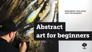 Abstract art tutorial for beginners - time-lapse, tips and techniques.