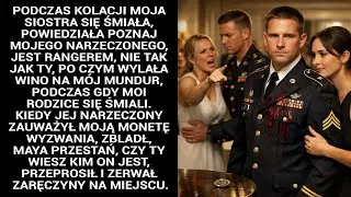 Podczas Kolacji Moja Siostra Się Śmiała, Powiedziała Poznaj Mojego Narzeczonego, Jest Rangerem...