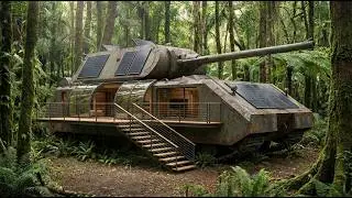 This Guy Turned an Abandoned Panzer VIII Maus Tank Into a Cozy, Luxury Home (ASMR)
