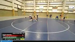 2020 TOA Bigfoot/69 Middle School Boys 97 Duke Wentzel COWA Vs Chancellor Mathews Chaparral Wrestl