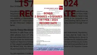 💥 Bonus 💥 KPI GREEN ENERGY LTD share #bonus update #stockmarket #trending #ytshorts #nseindia