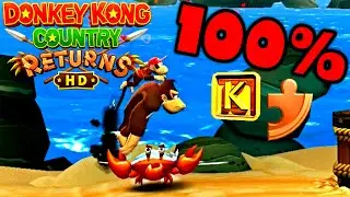 2-1 Poppin' Planks 🐵 Donkey Kong Country Returns HD 100% Walkthrough 🐵 (All Puzzle Pieces + Letters)