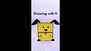How to draw pictures with H | Drawing for kids | #shorts