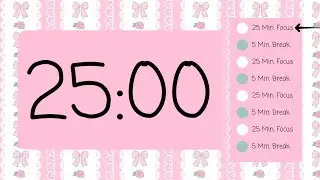 ⏳ 25/5 Pomodoro Timer – Simple Beeps 🎯 | Stay Focused & Productive