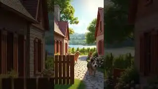 Charming Lives of European Dog Families.#dogfamily #europeandogs #villagelife #countrysidepets