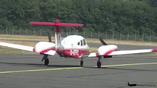 *Waving pilots* Air Berlin Piper PA-44-180 Seminole at M&uuml;nster/Osnabr&uuml;ck Airport [HD]