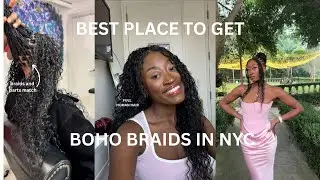 Getting the best boho braids in New York City?? | I got human hair bohemian knotless braids in BK