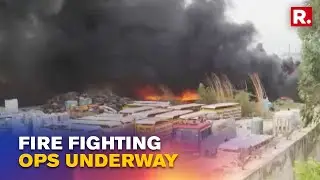 Massive Fire Breaks Out At Godown Near Delhi-Agra National Highway; Fire Tenders Rushed To Spot