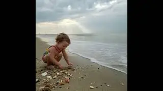 Seashell Treasures &ndash; A Baby&rsquo;s Beach Discovery! #baby #seashore #pebbles