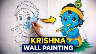 How to Draw Little Krishna 🦚🥰