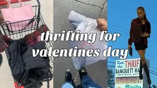 thrifting an outfit for valentines day