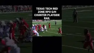 TEXAS TECH RED ZONE RPO G/H COUNTER PLAYSIDE RAIL - FOOTBALL PLAYS FOR COACHES
