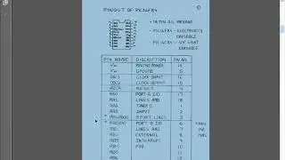 Video#1 PIC16F84 Pinout