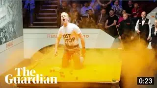 just stop oil protesters invade world snooker championship