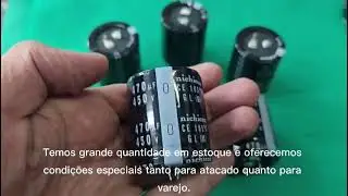 Capacitor Eletrolitico 470uf/450v Snap-in 105&ordm; 35x40mm Serie GL Nichicon - Atacado e Varejo