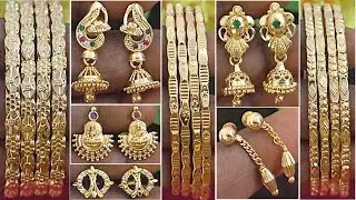 Gold Design Premium Quality Bangles - Earrings - Free Shipping - 9884477450 WhatsApp #jmkimpon 🌹🌹🙏🙏