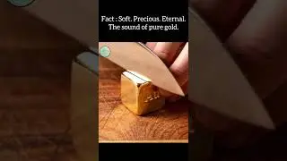 ASMR Gold Cutting | Satisfying Metal Slice Sounds & Science Facts
