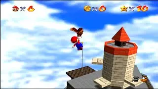 Fall Onto The Caged Island [Whomp&rsquo;s Fortress] - Super Mario 64 Complete Star Guide