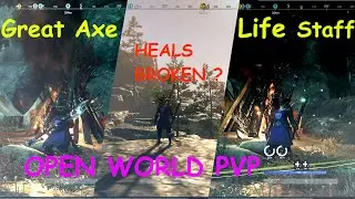 Great Axe - Life Staff | Open World PVP | New World