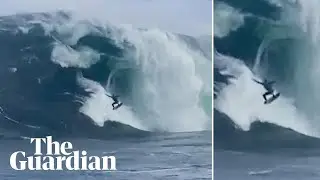 Wipeout: surfer Mikey Brennan survives massive Shippies hit in Tasmania