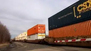 Big Stack Train w Old Conrail Defect Detector