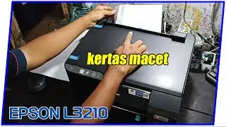 Printer Epson L3210 kertas nyangkut macet miring
