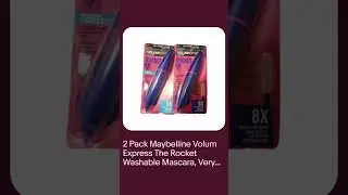 2 Pack Maybelline Volum' Express The Rocket Washable Mascara, Very Black #411