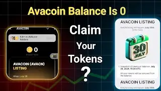 Avacoin Balance Is 0 // Claim Your Tokens?
