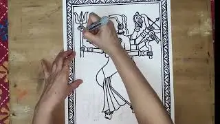 मां दुर्गा ll Madhubani Painting II ManjuArts