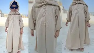 Abaya / Burqa Stitching & Cutting | Hajj / Umrah Abaya Design for Kids | Girls Abaya Stitching video