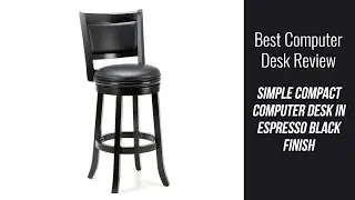 Barstool Review - Black 29-inch Swivel Seat Barstool with Faux Leather Cushion Seat